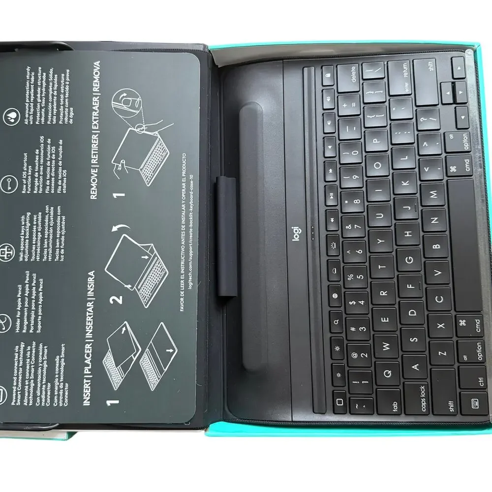 Logitech CREATE iPad Pro 9.7 Keyboard Case Smart Connector NEW